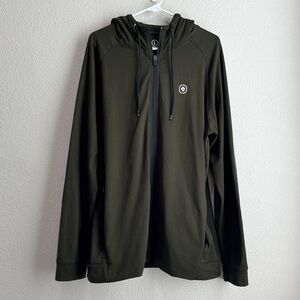 Men’s Entrata Dark Green Zip Up Hoodie Jacket Medium